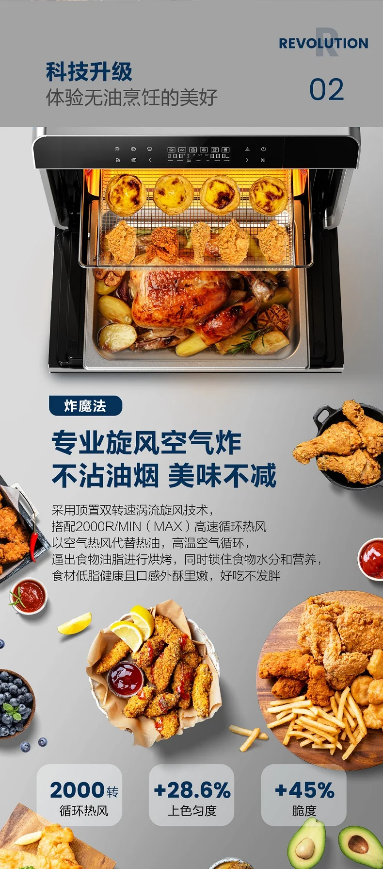 Robam, Steaming and frying all-in-one, Desktop, CT763, Household multi-function, Multi-stage cooking, 22L detail image 8