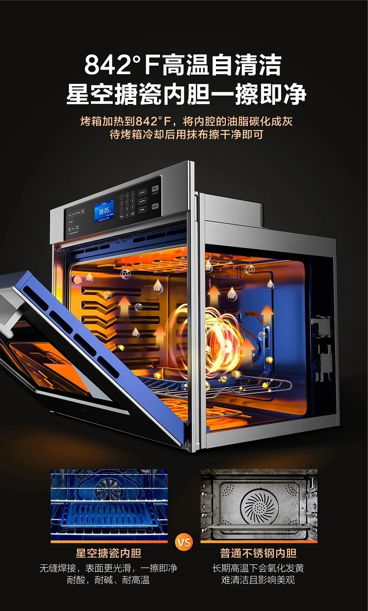 Robam, Embedded Oven, R330, Professional Stereo Bake, High Temperature Self-cleaning, 30" detail image 7