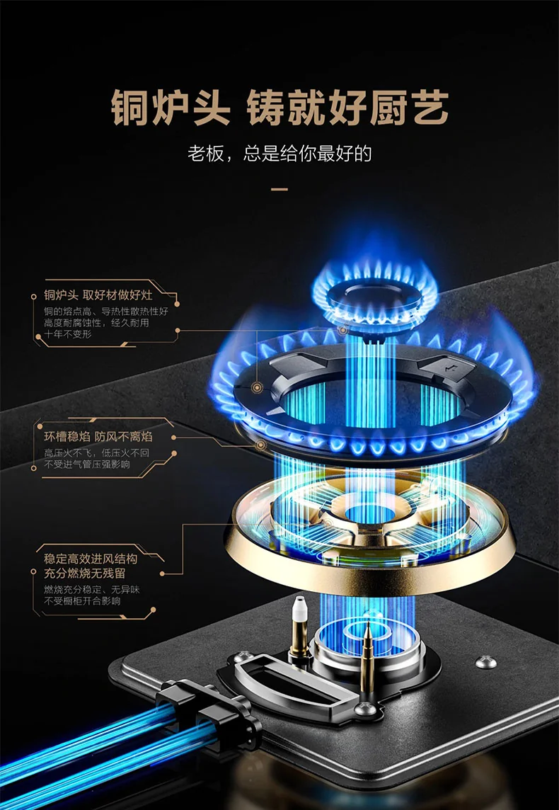 ROBAM, Cooktop, 5 Burners , ZG9500B - 36" detail image 2
