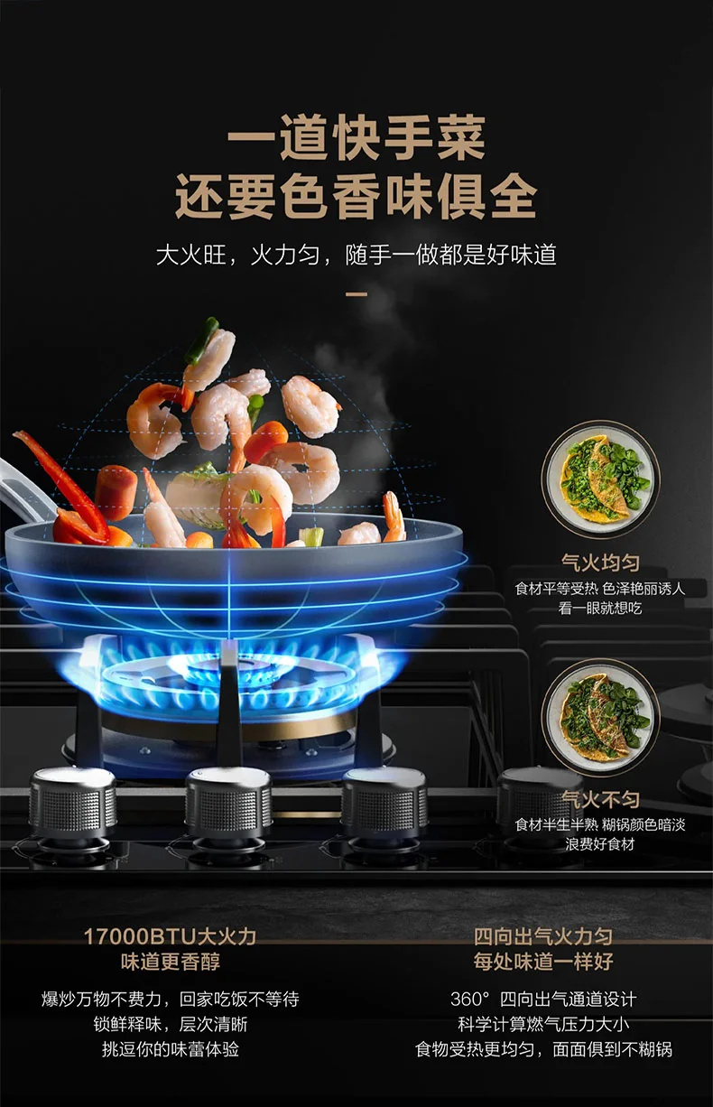 ROBAM, Cooktop, 5 Burners , ZG9500B - 36" detail image 3