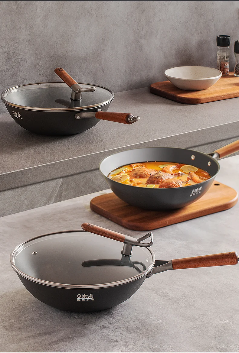 SANHO nitrogen sealed rust proof stir fry iron pot gas stove