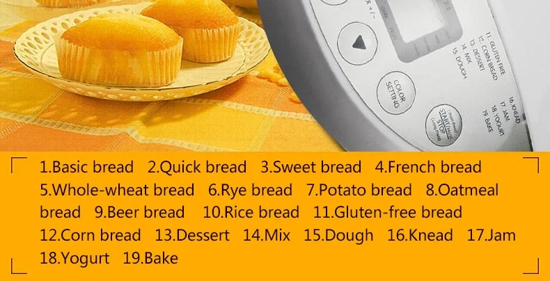 SKG 2LB Automatic Programmable Bread Machine Multifunctional Bread Maker 3950 detail image 4