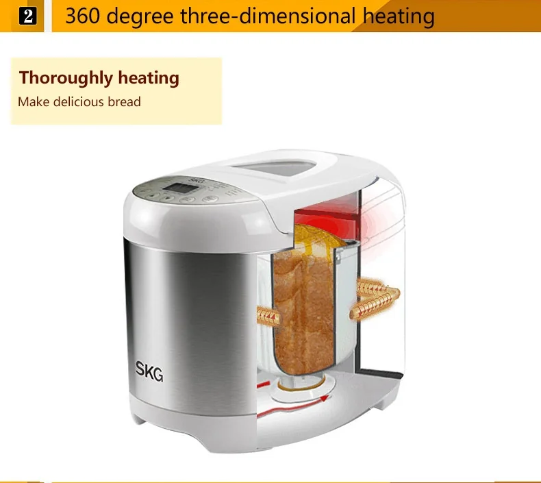 SKG 2LB Automatic Programmable Bread Machine Multifunctional Bread Maker 3950 detail image 6