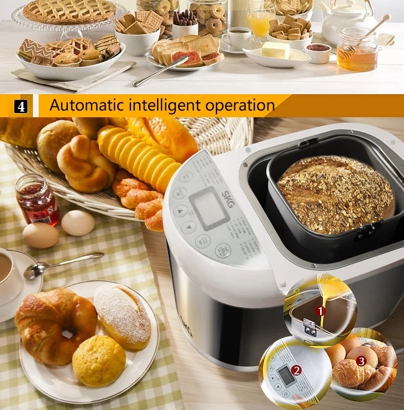 SKG 2LB Automatic Programmable Bread Machine Multifunctional Bread Maker 3950 detail image 8