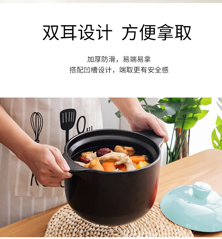 Songfa, Ceramic casserole pot, With fresh flavor, SF-0204, Natural high-quality ceramics, High-efficiency lock temperature 4L detail image 9