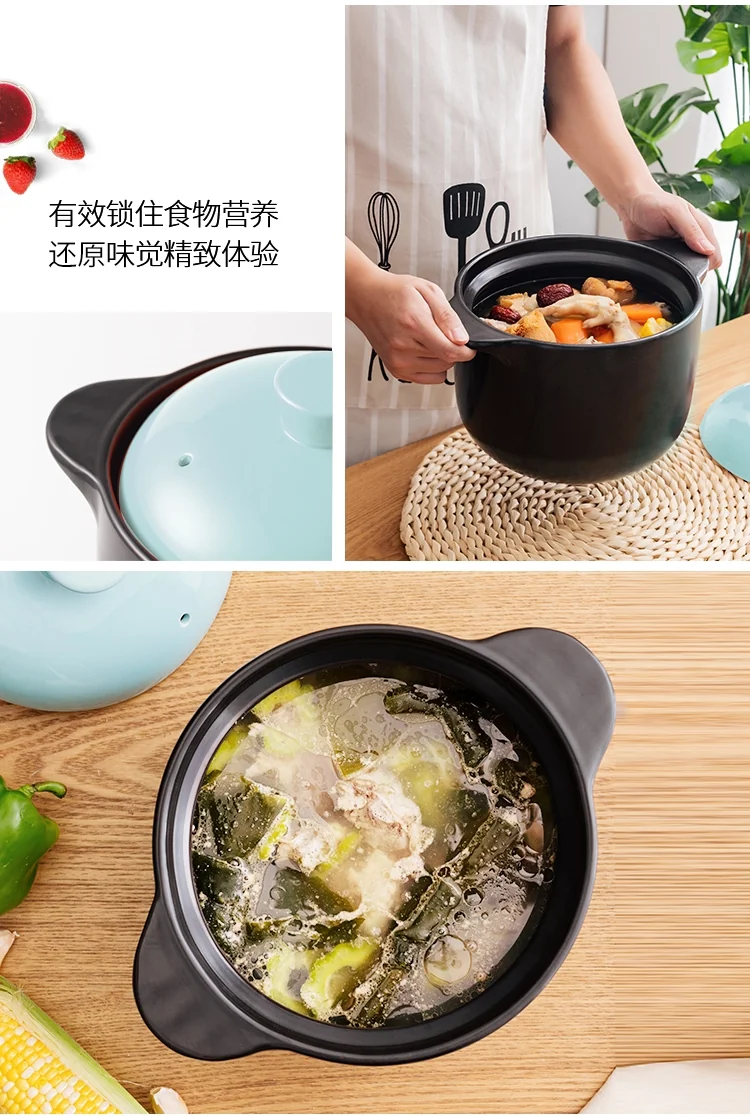 Songfa, Ceramic casserole pot, With fresh flavor, SF-0204, Natural high-quality ceramics, High-efficiency lock temperature 4L detail image 13