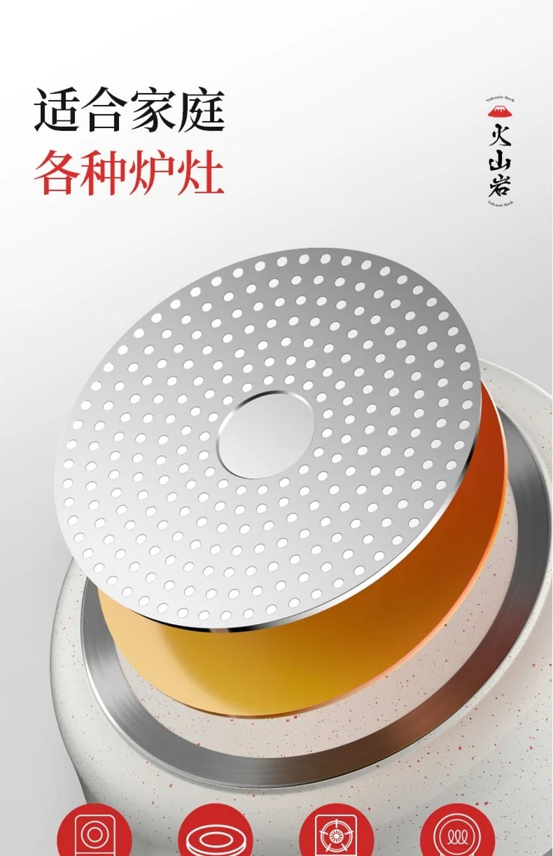 Kitchen Essentials| SOWE Flavored Volcanic Rock King Maifan Stone White Pan Easy to clean and durable 28cm detail image 12
