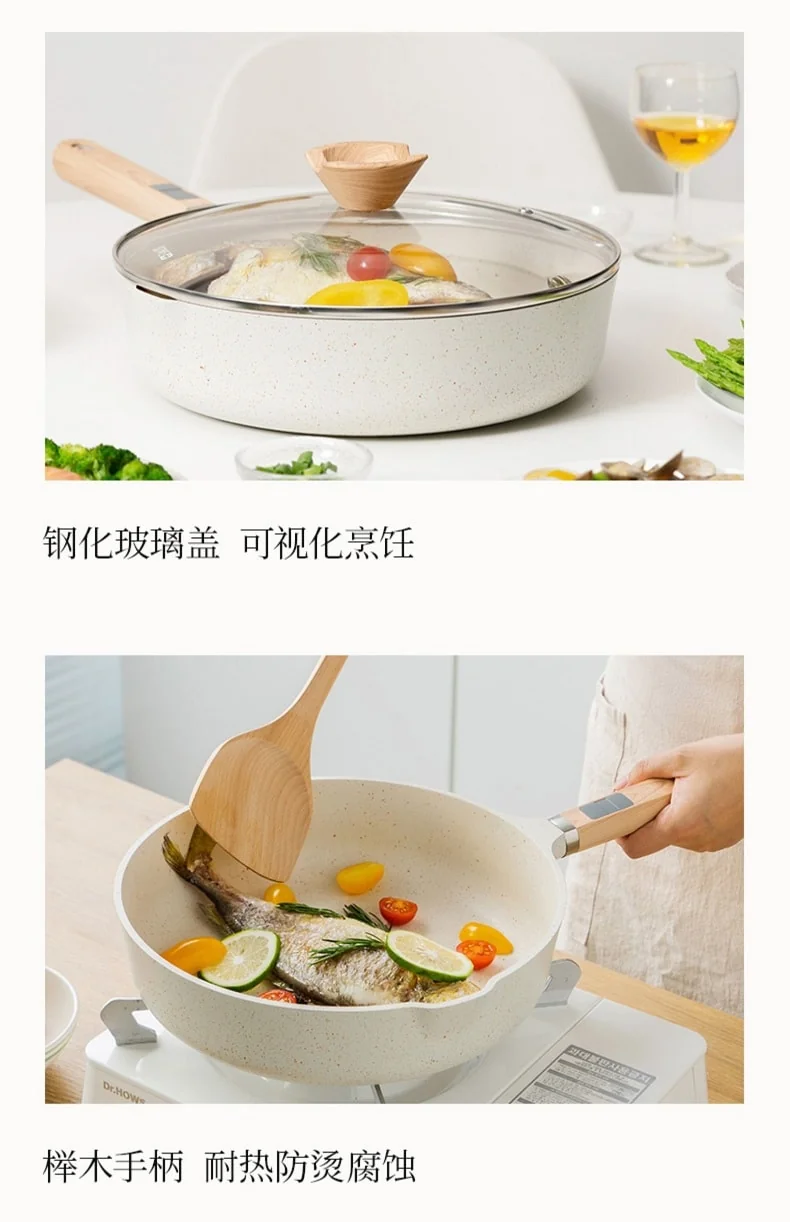 Kitchen Essentials| SOWE Flavored Volcanic Rock King Maifan Stone White Pan Easy to clean and durable 28cm detail image 16