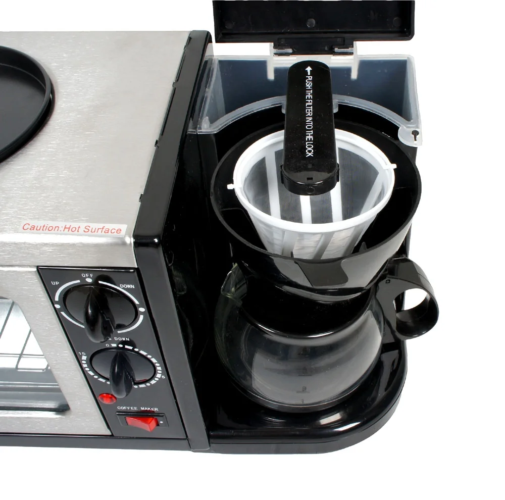 Sunpentown 3-in-1 Breakfast Maker (Toaster Oven,Coffee Maker,Frying Pan) BM-1107 detail image 3