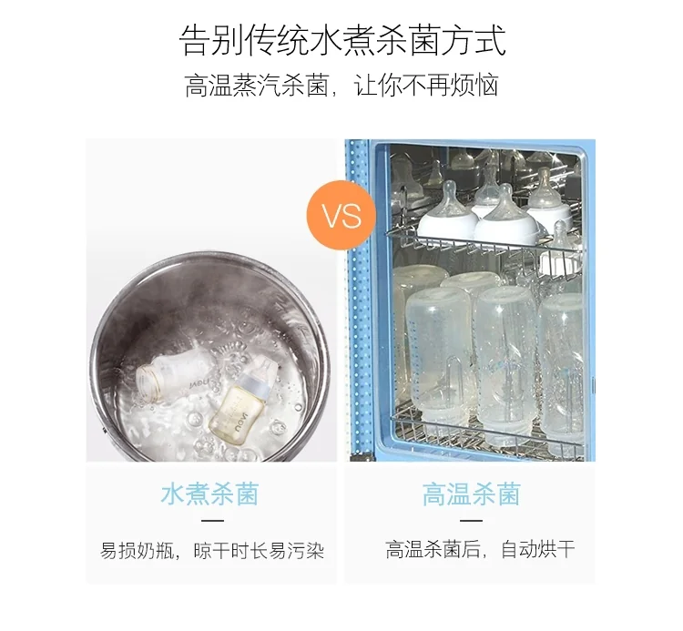 SPT尚朋堂婴儿奶瓶烘干柜 SB-818B/SB-818P 高温杀菌 双色可选 详情图 3