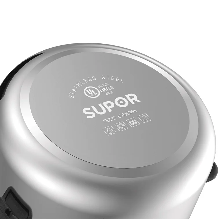 SUPOR苏泊尔 不锈钢压力锅高压锅 高压炖煮锅 明火电磁炉通用 22CM  6L 详情图 5