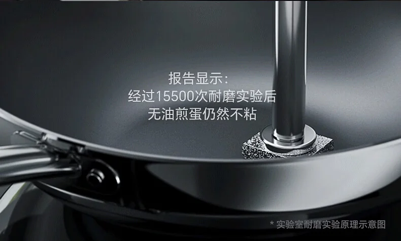 Sanhe 0-Coating Pure Titanium Wok, Non-stick Titanium Pan, Low-Smoke Wok, Suitable for Gas Stove and Induction Cooker, 32cm detail image 15