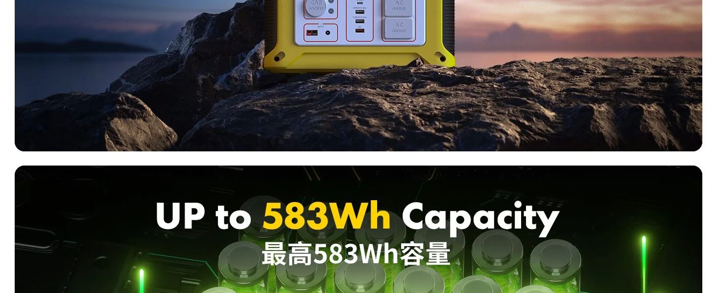 Shell壳牌户外移动电源 586Wh便携大容量带插座自驾游露营停电应急车载大功率蓄电池 10种输出 detail image 2