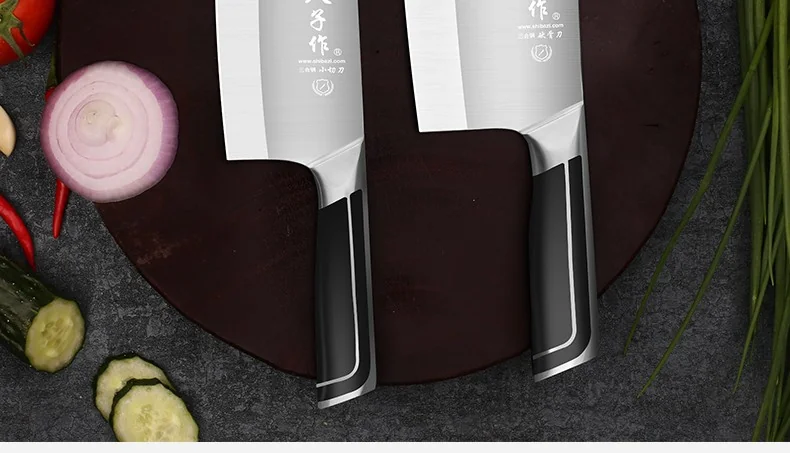 Shibazizuo, Dianrui triple steel double knife suit（Bone Chopper+kitchen knife）, not easy to rust, durable detail image 13