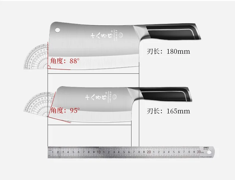 Shibazizuo, Dianrui triple steel double knife suit（Bone Chopper+kitchen knife）, not easy to rust, durable detail image 26