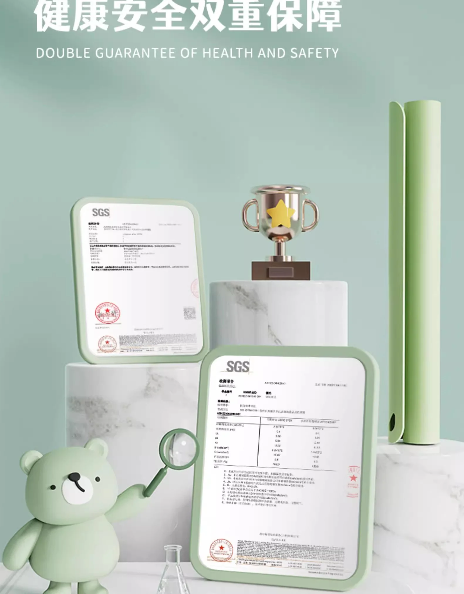 Suncha 双枪抗菌硅胶垫加厚揉面垫 家用擀面垫和面垫 食品级耐高温加大加厚——歪歪兔70*50 detail image 22