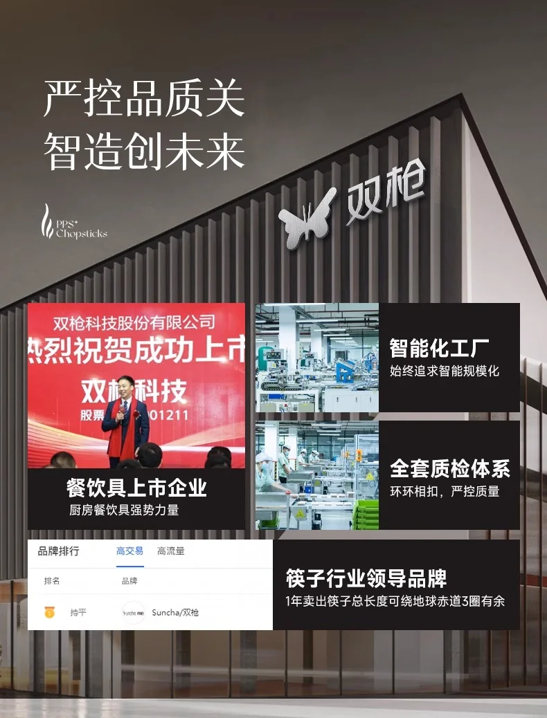 Suncha双枪 高档合金筷子 福禄双特筷 抗菌防霉 5双装 24cm 详情图 25