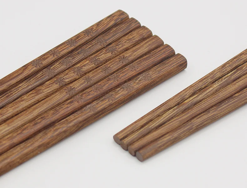 Suncha, household chopsticks, Wenge Chopsticks, log grinding, high temperature disinfection, 5 pairs detail image 7