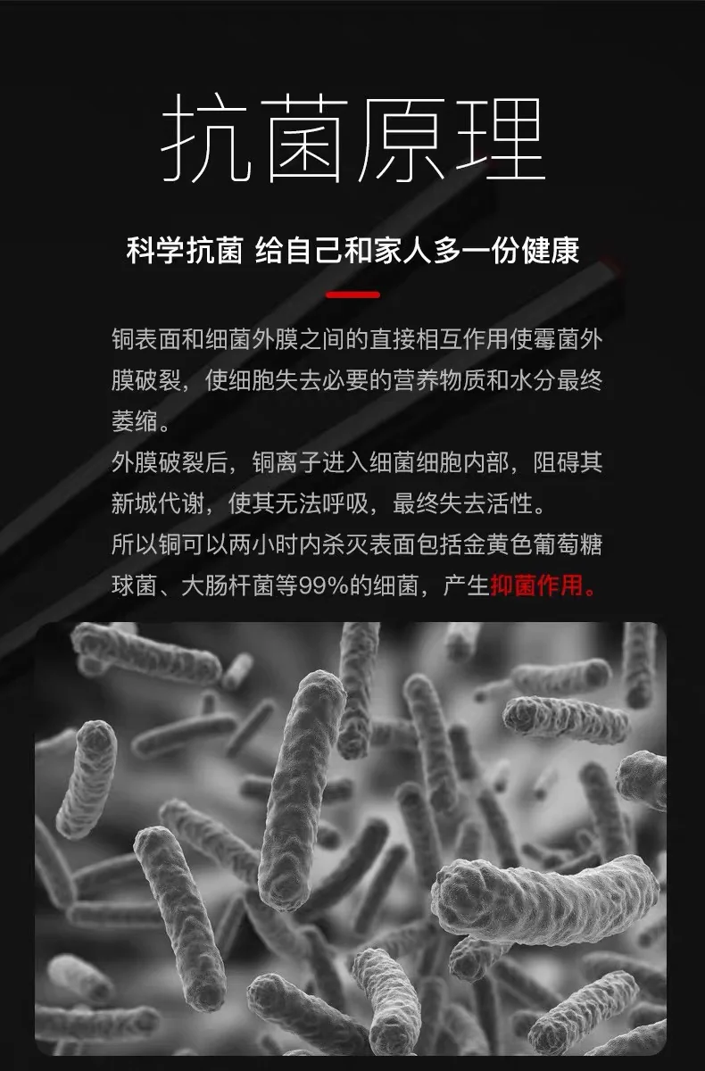 Suncha Antibacterial stainless steel chopsticks, High temperature resistance, Not moldy, 5 pairs detail image 3