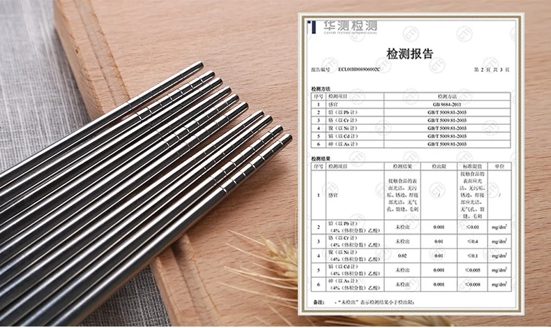 Suncha 304 stainless steel chopsticks with Color stitching non-conductive  5 pairs detail image 5
