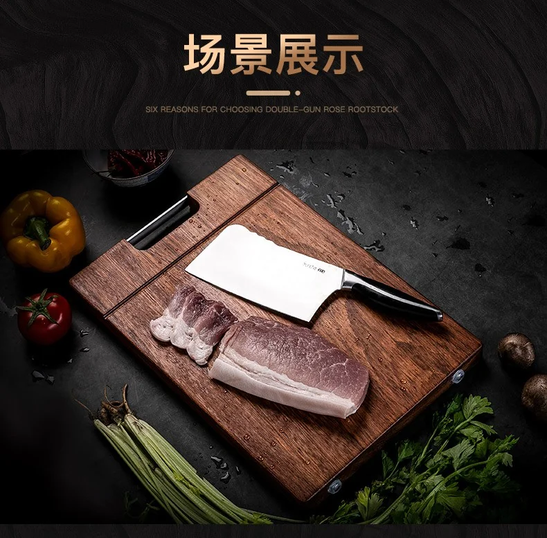 Suncha  South American rosewood cutting board, Solid wood cutting board, Mildew resistant and durable, 40*27*3cm detail image 12