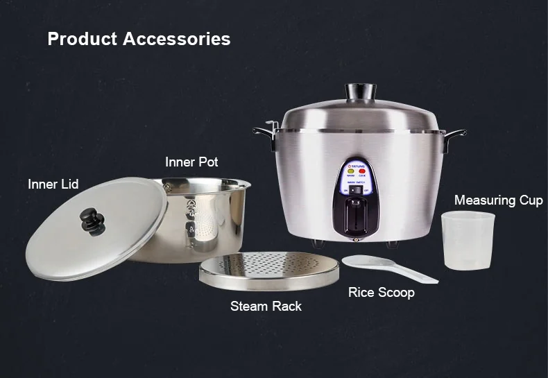 Tatung TAC-11KN(UL)   Multi-Functional Stainless Steel Rice Cooker, Silver Gray 4L/11 cups uncooked detail image 12