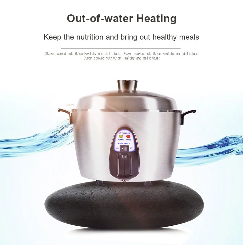 Tatung TAC-11KN(UL)   Multi-Functional Stainless Steel Rice Cooker, Silver Gray 4L/11 cups uncooked detail image 2