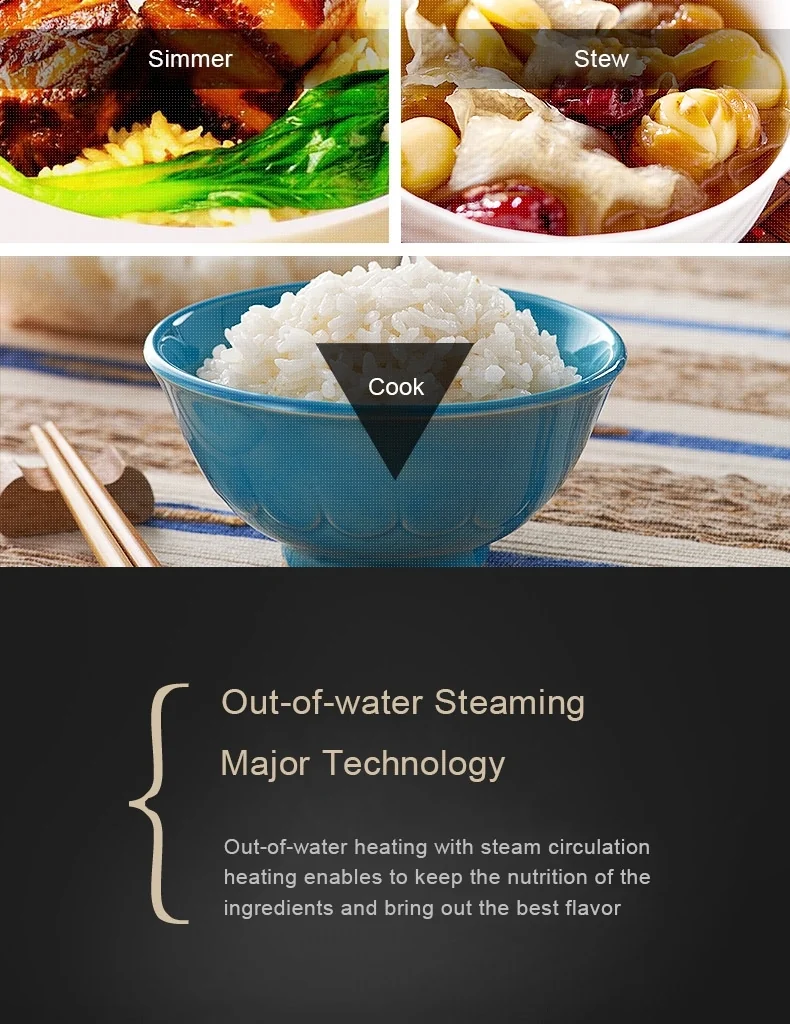 Tatung TAC-11KN(UL)   Multi-Functional Stainless Steel Rice Cooker, Silver Gray 4L/11 cups uncooked detail image 5