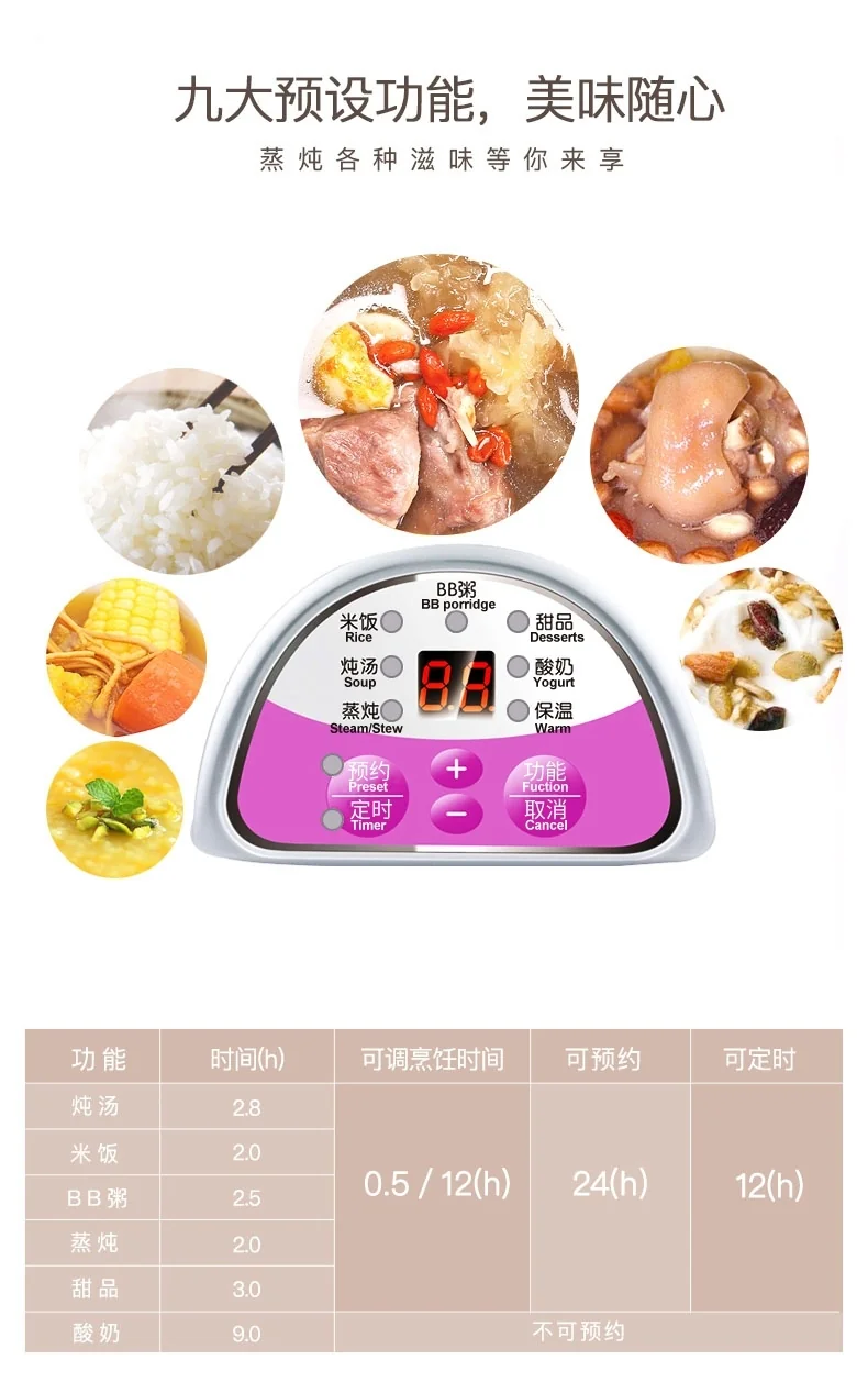 TIANJI DDZ-16BWS Mini Stew Pot detail image 11