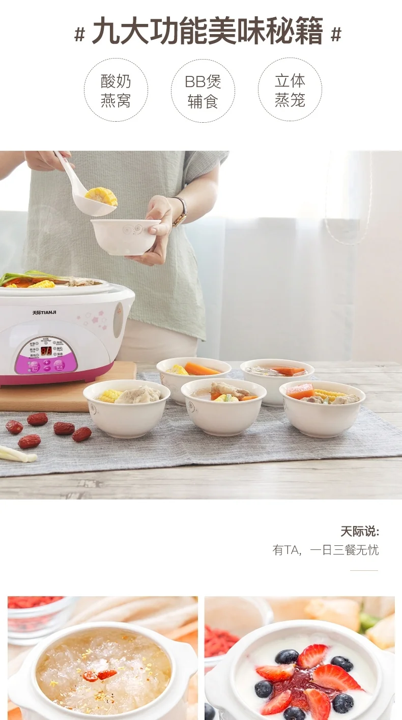TIANJI DDZ-16BWS Mini Stew Pot detail image 12
