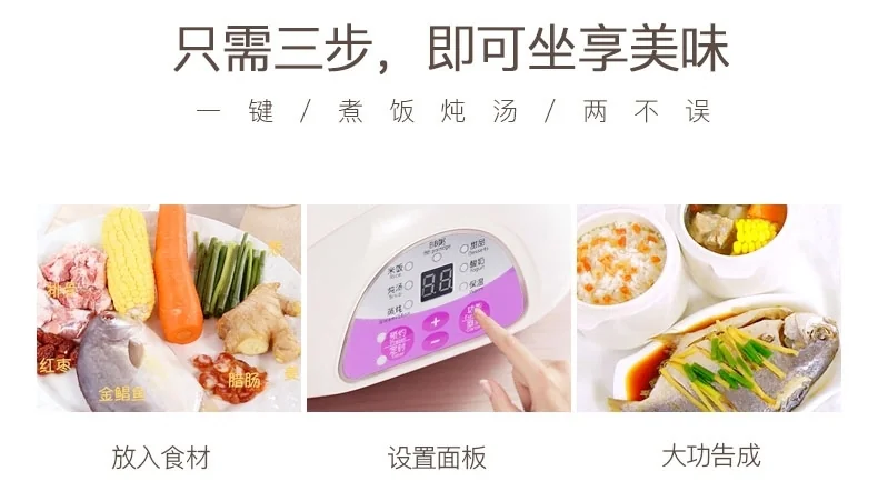 TIANJI DDZ-16BWS Mini Stew Pot detail image 4