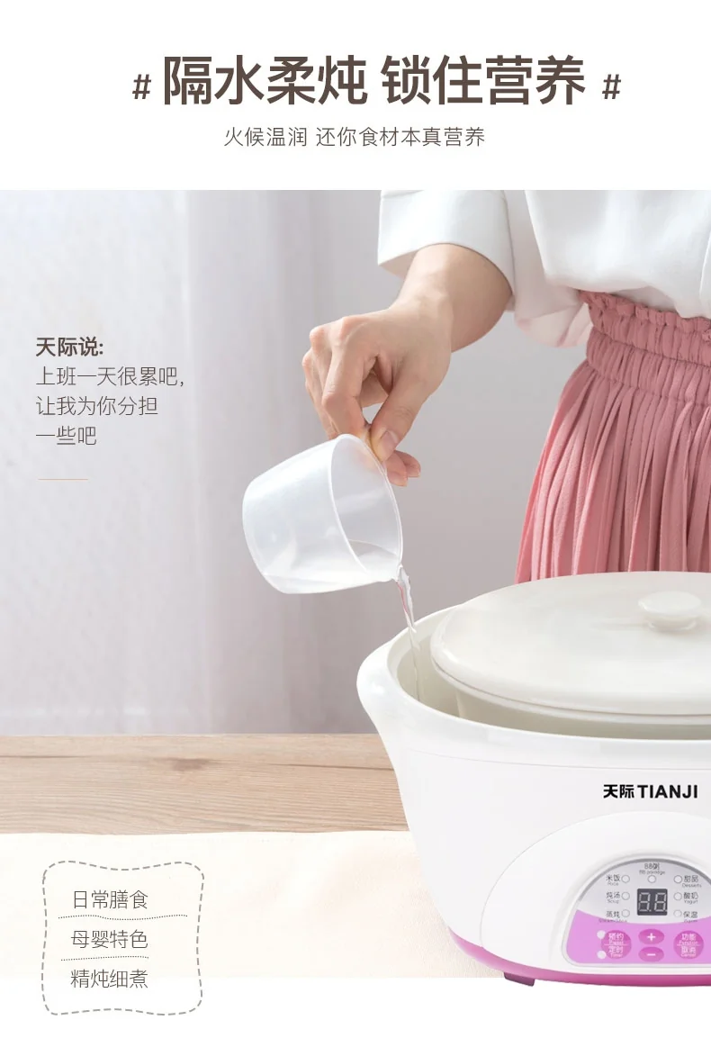 TIANJI DDZ-16BWS Mini Stew Pot detail image 6