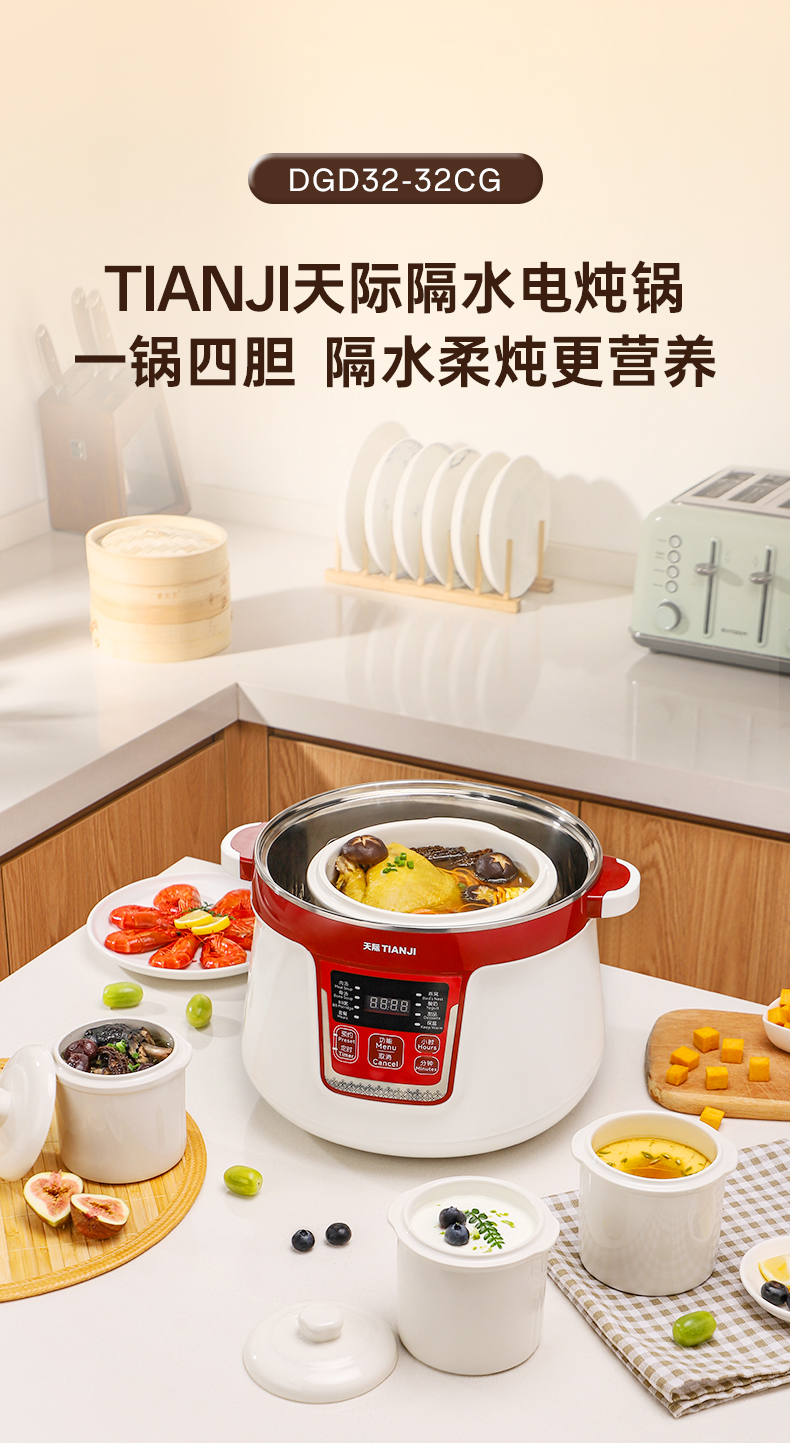 Tianji天际隔水电炖锅DGD32-32CG产品图