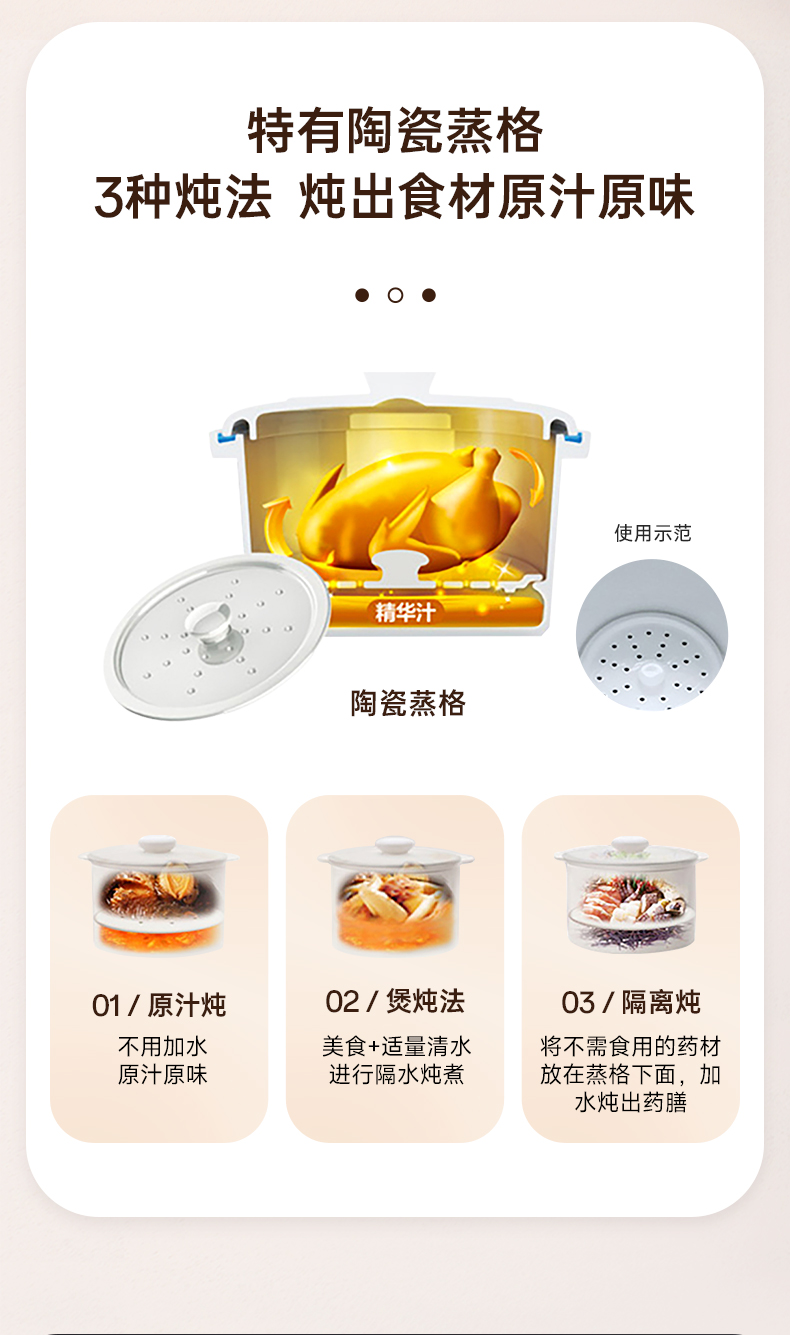 Tianji天际隔水电炖锅DGD32-32CG产品图