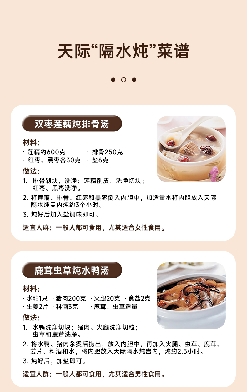 Tianji天际隔水电炖锅DGD32-32CG产品图