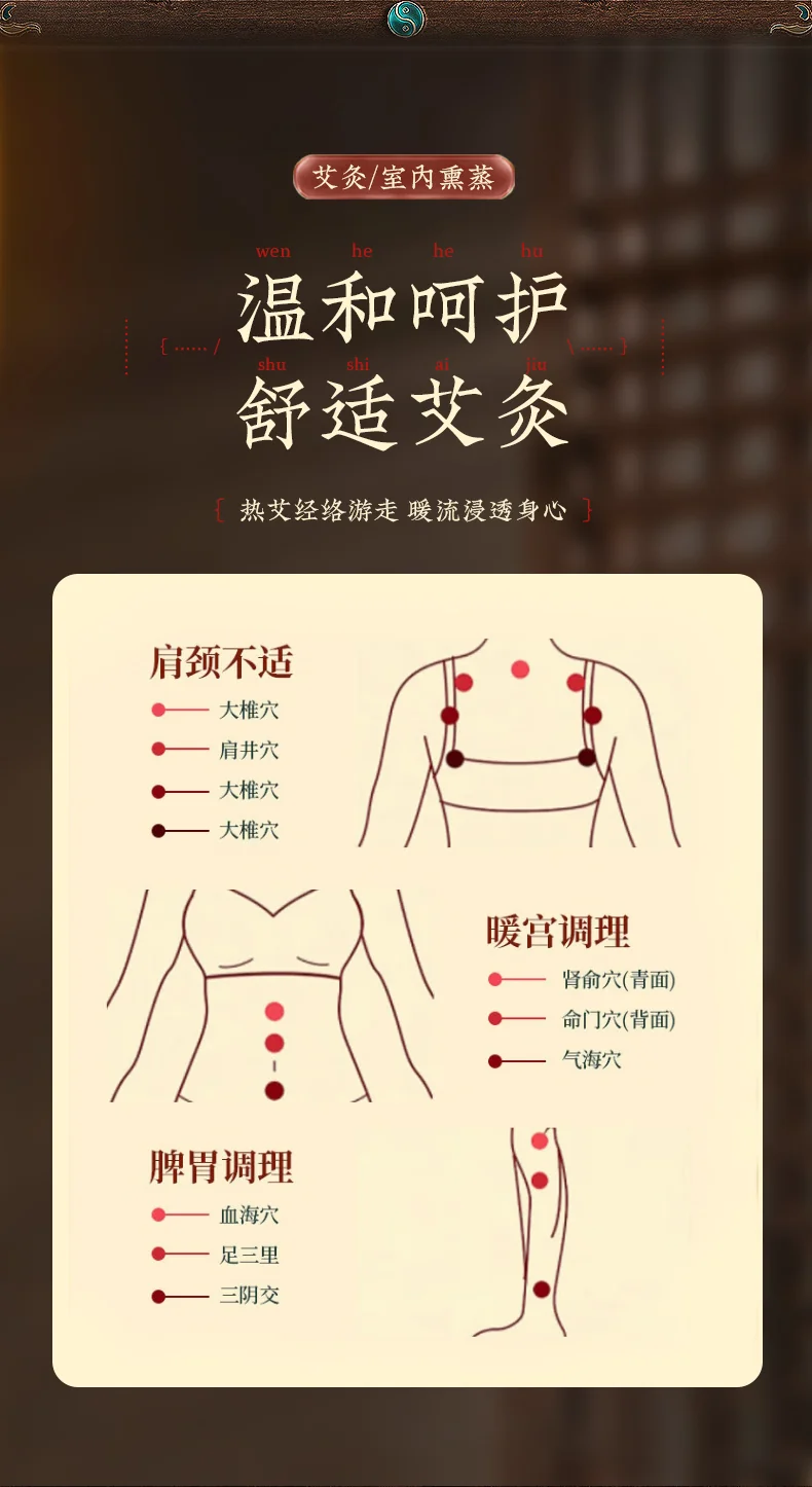 【中国直邮，时效5-12天】同仁堂 艾灸柱三年陈艾艾柱60条艾叶艾草艾绒棒无烟艾灸条纯艾艾条（适用艾灸盒随身灸）1.8cmX2.7cm/柱*60柱/盒-2盒 detail image 11