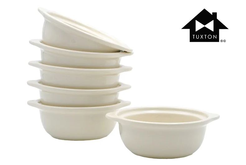 Tuxton Home Small exquisite soup pot,D Quality porcelain,Stylish simplicity，6 piece set detail image 1