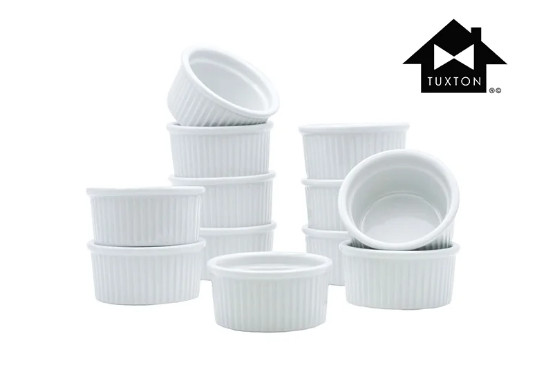 Tuxton Home Baking small baking cup, Simple and elegant ，Quality porcelain，6 piece set detail image 1