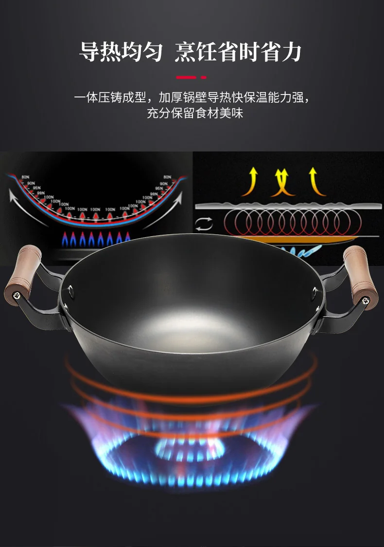 Wang Yuanji soup pot saucepan non stick pan WYJ-DG30 binaural design Steam and boil  30cm detail image 6