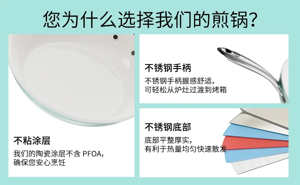 Wang Yuan Ji Non-Stick 9.44-inch Frying Pan Ceramic WYJ-JP24 Stain Resistant and Easy to Clean Dishwasher Safe detail image 9