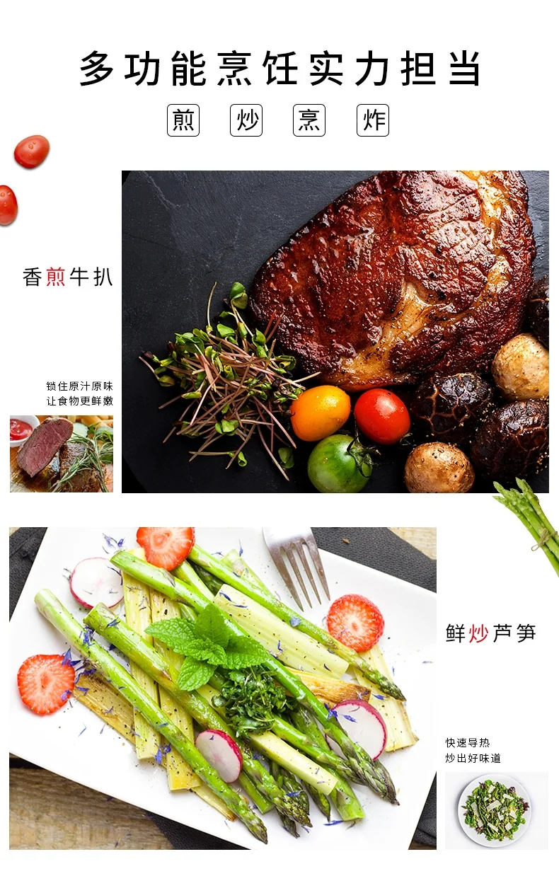 Wangyuanji, Household Ancient Frying Pan, Cast Iron Frying Pan,  Saucepan, WYJSD-JP24 , No coating, Less oily smoke, Not easy to rust, No stove detail image 2