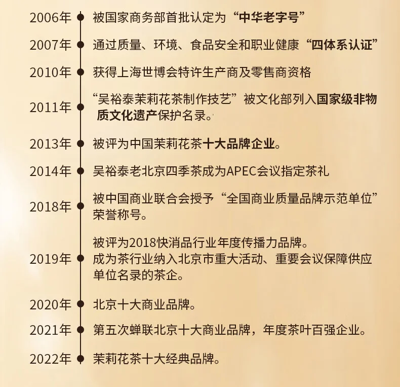 吴裕泰茉莉花茶 特种全芽茶叶茉莉绿茶新茶八窨纯芽花草茶礼品招牌1887 吴裕泰1887新款120g detail image 5