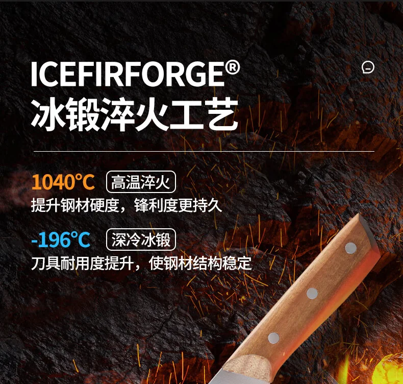 Wang Mazi Household Kitchen Knife, Slicing Knife, Chopping Knife, Two-Piece Set; Sharp and Durable Kitchen Utensils for Cutting Vegetables, Meat, and Bone. detail image 10