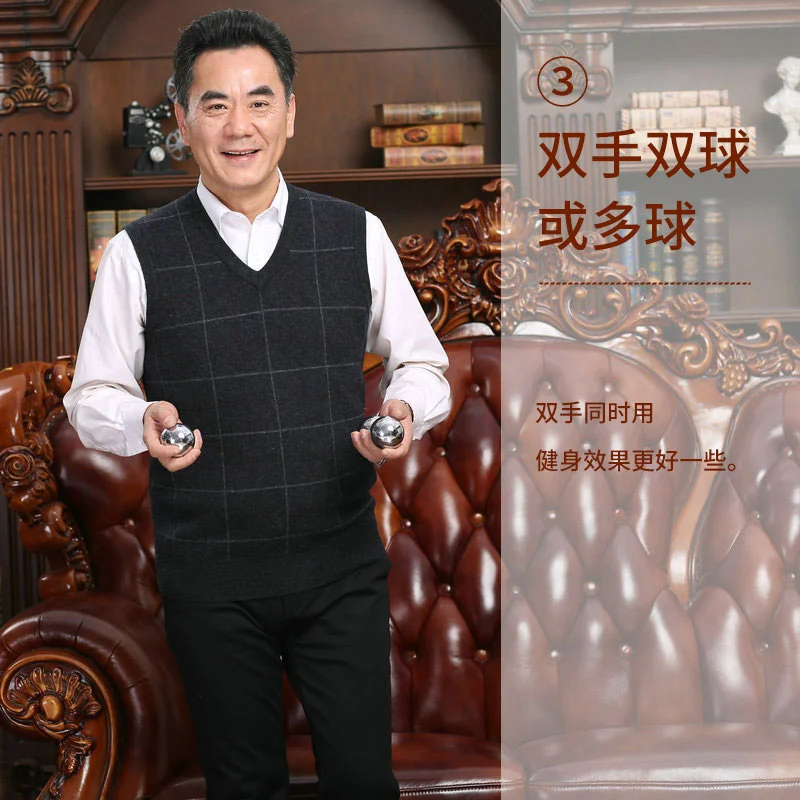[Direct mail from China, delivery time is 10-15 days] Wokang elderly fitness ball solid steel ball WOKANG001 suitable size, heavy weight 45mm, a pair of 720 grams detail image 8