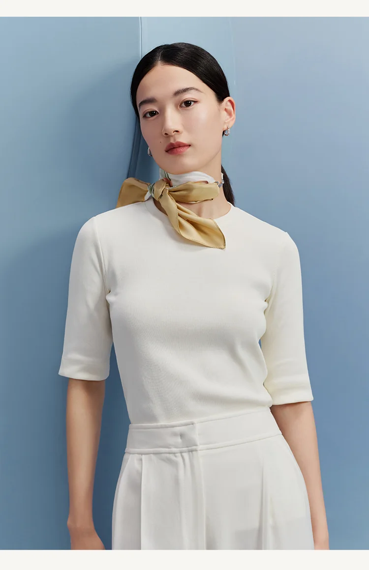 万事利WENSLI真丝丝巾女100%桑蚕丝中方巾领巾送妈妈送礼礼盒梦瑶-咖色 detail image 7