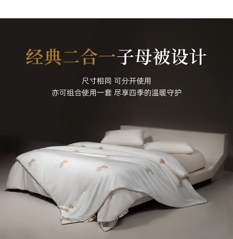Wensli 100% mulberry silk warm quilt four seasons quilt mother and child quilt silk quilt - Fenglaiyi detail image 9