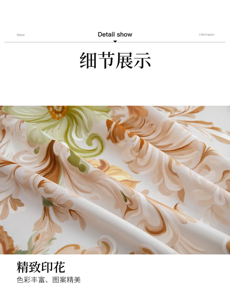 【下架】【中国直邮，时效8-20天】万事利秋冬新品真丝丝巾高级时尚双面印花88cm方巾女生礼物玉楼春-绿色 detail image 10