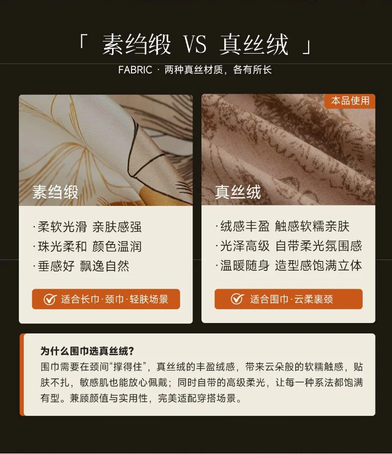 【中国直邮，时效8-20天】万事利 桑蚕丝围巾 拉绒丝空调披肩 精致贴心礼物送妈妈送长辈 花间序系列 三色可选 180×60cm 详情图 8