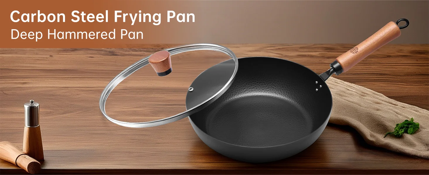 王源吉 碳钢煎锅/煎盘 适用于电磁炉26/28CM 详情图 1