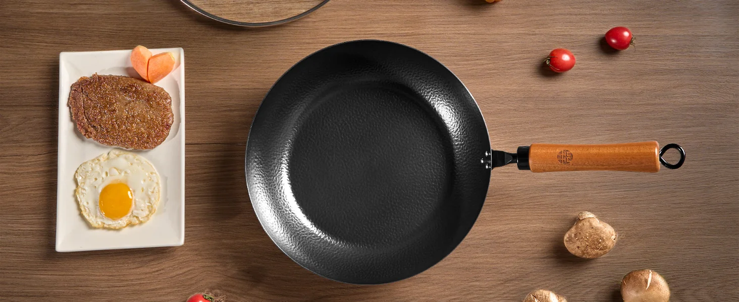 王源吉 碳钢煎锅/煎盘 适用于电磁炉26/28CM 详情图 5